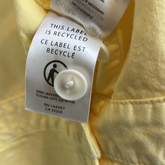 Outerknown S.E.A. Jumpsuit Boiler Suit Organic Cotton Yellow Large - Picture 10 of 10